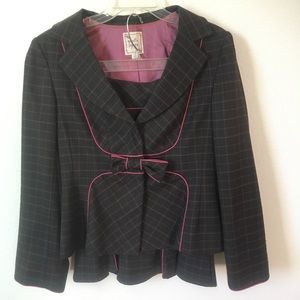 Nanette Leopore Brown Skirt Suit